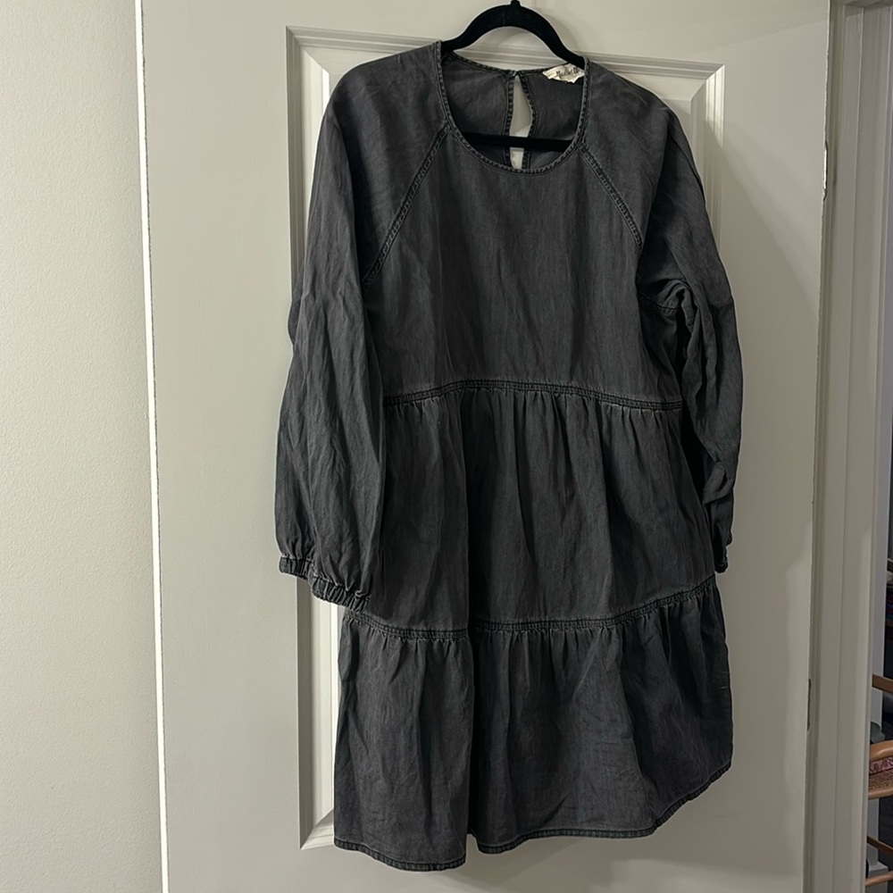 Madewell Black Denim Dress